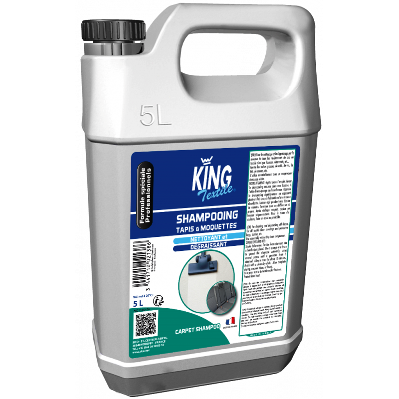 KING® SHAMPOO PER TAPPETI E TESSUTI- 5 LITRI