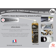KING® BÜROREINIGER- SUPER STARK DRUCKLUFTSTAUBREINIGER - 400 ML