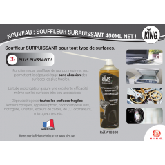 KING® BÜROREINIGER- SUPER STARK DRUCKLUFTSTAUBREINIGER - 400 ML