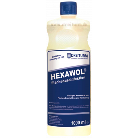 DREITURM®HEXAWOL® معقم للسطوح في المجال الطبي ومنظف في نفس الوقت ١ ليتر