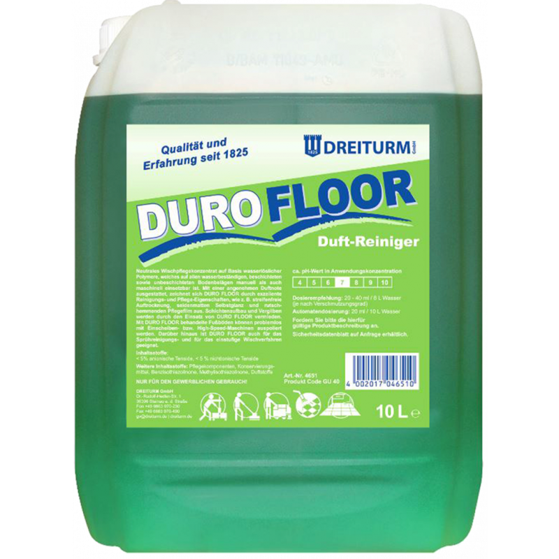 DREITURM® DURO FLOOR- DETERGENTE PROFUMATO E CURA DELLA SALVIAGGIO- 10 LITRI