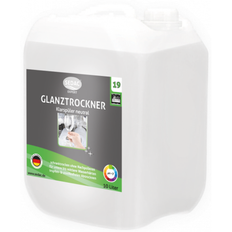 SEDAC® EXPERT 19 GLANZTROCKNER KLARSPÜLER NEUTRAL- 10 LITER