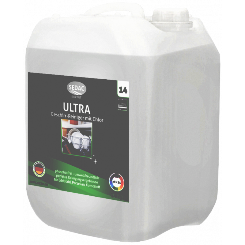 SEDAC® EXPERT 14 DETERGENTE PER LAVASTOVIGLIE ULTRA-MACCHINA CON CLORO - 24 KG