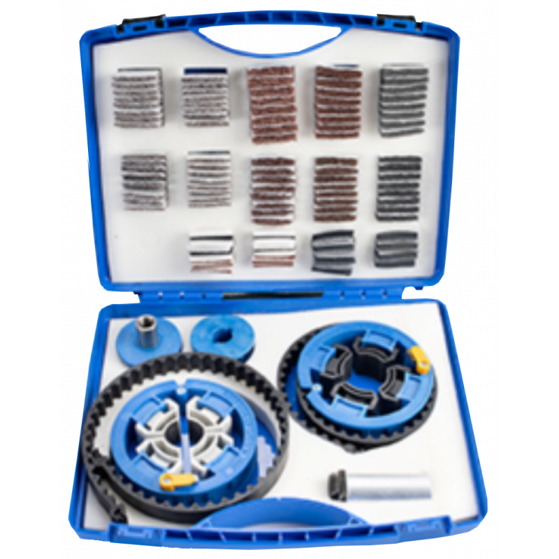 PIPE GRINDING SYSTEM 2000 - COMPLETE KIT CASE WITH MANCHETS- SIZE 2 -BLUE