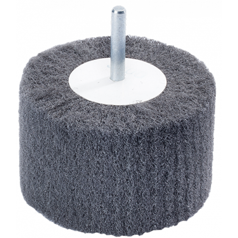 NON-WOVEN ABRASIVE BRUSHES FOR DRILLS AND FLEXIBLE SHAFTS S 400 -DIAMETER 80 MM X 50 X 6 MM- GREY