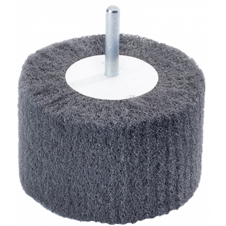NON-WOVEN ABRASIVE BRUSHES FOR DRILLS AND FLEXIBLE SHAFTS S 400 -DIAMETER 80 MM X 50 X 6 MM- GREY