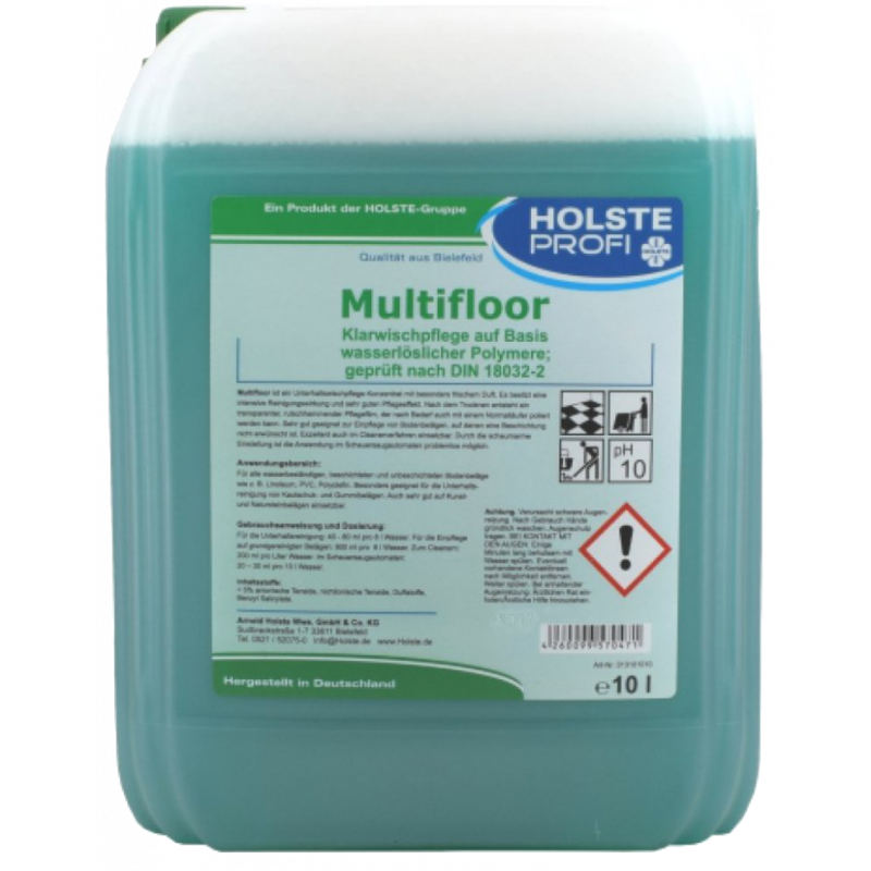 HOLSTE® MULTIFLOOR BR 400- MAINTENANCE CLEANER WITH CARE PRODUCT- 10 LITRES