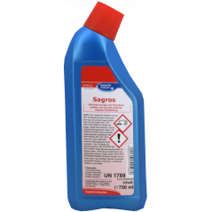 HOLSTE® SARGOS WC CLEANER S 555- DETERGENTE ULMATICO CON ACIDO CLORIDRICO- 750 ML