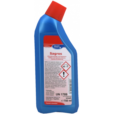 HOLSTE® SARGOS WC CLEANER S 555- DETERGENTE ULMATICO CON ACIDO CLORIDRICO- 750 ML