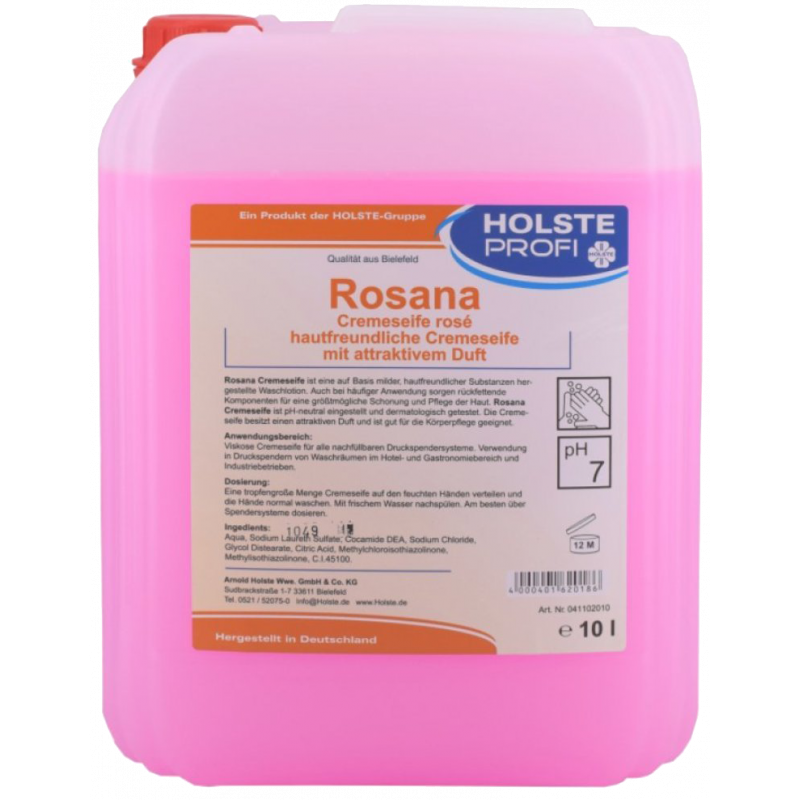 HOLSTE® ROSANA H 620- SAPONE IN CREMA DELICATO SULLA PELLE CON FRAGRANZA ATTRAENTE- 10 LITRI