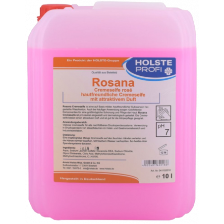 HOLSTE® ROSANA H620 - صابون روزانا الكريمي اللطيف على البشرة مع رائحة منعشة ١٠ ليتر