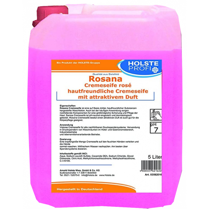 HOLSTE® ROSANA H 620- SAVON CRÈME DOUX POUR LA PEAU AU PARFUM ATTRACTIF- 5 LITRES