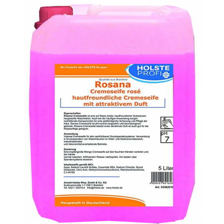 HOLSTE® ROSANA H 620- صابون روزانا الكريمي اللطيف على البشرة مع رائحة منعشة ٥ ليتر