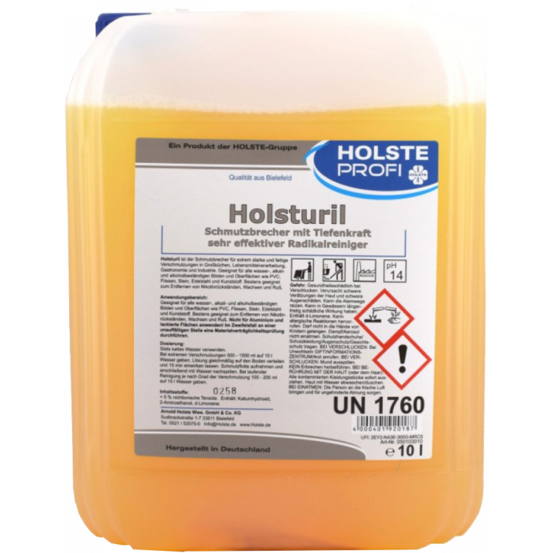HOLSTE® HOLSTURIL IR 220- DIRT BREAKER & RADICAL CLEANER- 10 LITRES