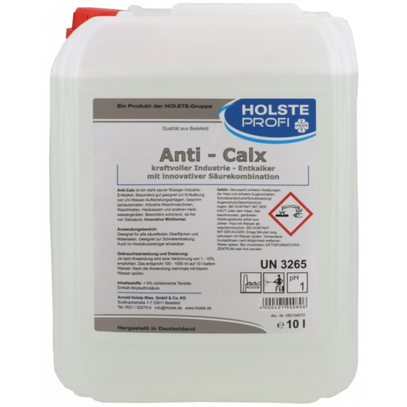 HOLSTE® ANTI-CALX IR 200- KRAFTVOLLER INDUSTRIEENTKALKER- 10 LITER HOLSTE® ANTI-CALX IR 200- KRAFTVOLLER INDUSTRIEENTKALKER- 10 LITER