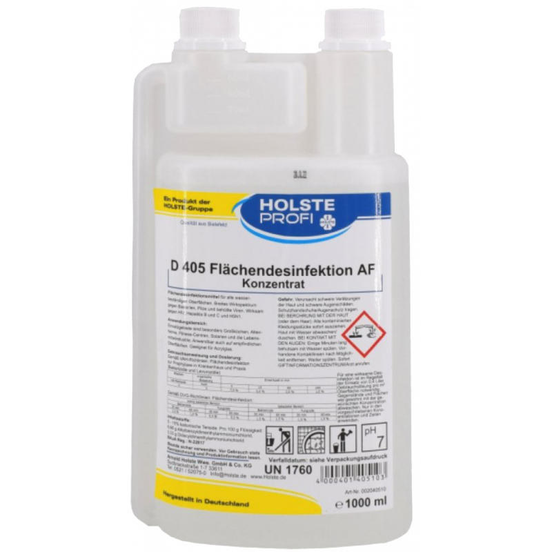 HOLSTE® D 405 SURFACE DISINFECTION AF CONCENTRATE VAH / DVG LISTED- 1 LITRE