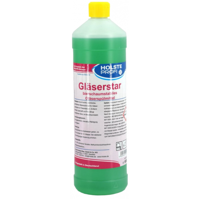 HOLSTE® GLÄSERSTAR K 105- BIERSCHAUMSTABILES GLÄSERSPÜLMITTEL- 1 LITER