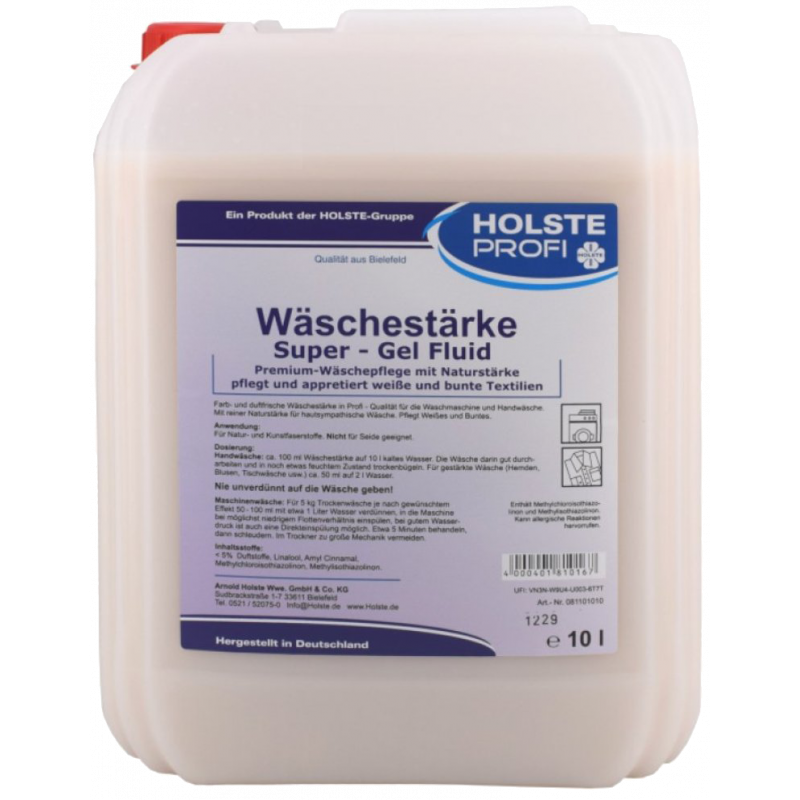 HOLSTE® LAUNDRY STARCH SUPER-GEL FLUID- 10 LITRES