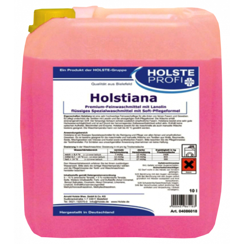 HOLSTE® HOLSTIANA- DETERSIVO FINE PREMIUM CON LANOLINA- 10 LITRI