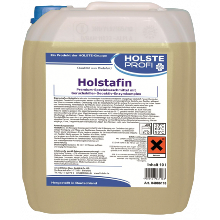 HOLSTE® HOLSTAFIN- DETERGENTE SPECIALE PREMIUM CON COMPLESSO ENZIMATICO DEOATTIVO ANTIODORE- 10 LITRI