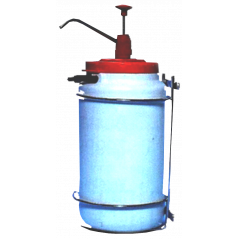 WALL HOLDER FOR ROUND CAN WITH PUMP DISPENSER