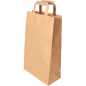 حقيبة ورقية غير مبيضة -  ٢٢ + ١٠ × ٣٦ سم بلون بني