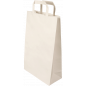 PAPER BAGS- BLEACHED- 22 + 10 x 36 CM- WHITE