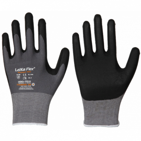 LEIKAFLEX® FINE KNITTED GLOVES WITH NITRILE FOAM COATING