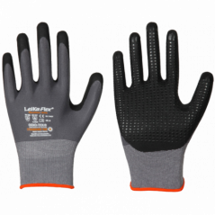 LEIKAFLEX® GANTS EN TRICOT FIN AVEC NITRILE - ENDUCTION MOUSSE + POUTONS