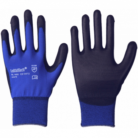 LEIKATECH® ULTRA-LITE NYLON FINE KNITTED GLOVE WITH PU COATING - CE CAT 2