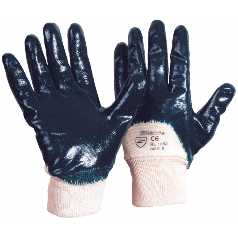 SOLECO® BLUE NITRILE GLOVES WITH RIBBON