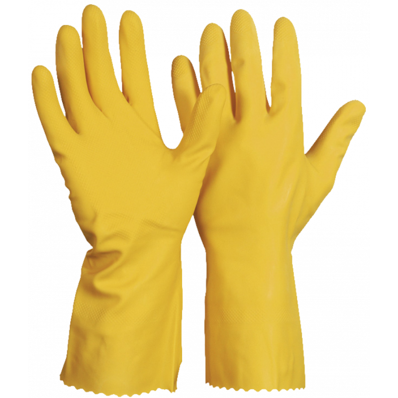 SOLIDSTAR® INDUSTRIE- UND HAUSHALTS-HANDSCHUH - "NATURLATEX"- LÄNGE 30 CM- CE CAT 3