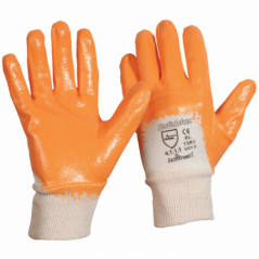 SOLIDSTAR® NITRIL TOP HANDSCHUH- STRICKBUND- HANDRÜCKEN TEILBESCHICHTET- CE CAT 2