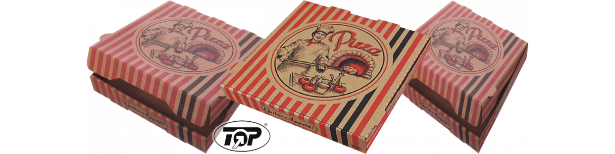 PIZZA BOXES WITH MOTIF